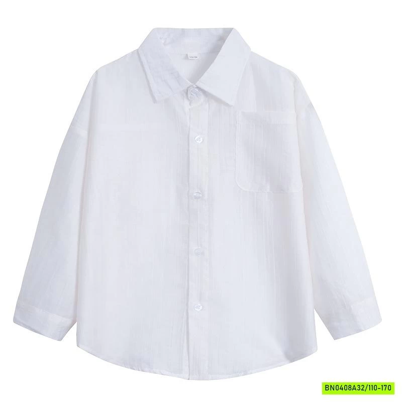 SƠ MI TRẮNG ĐŨI DÀI TAY HHBABY