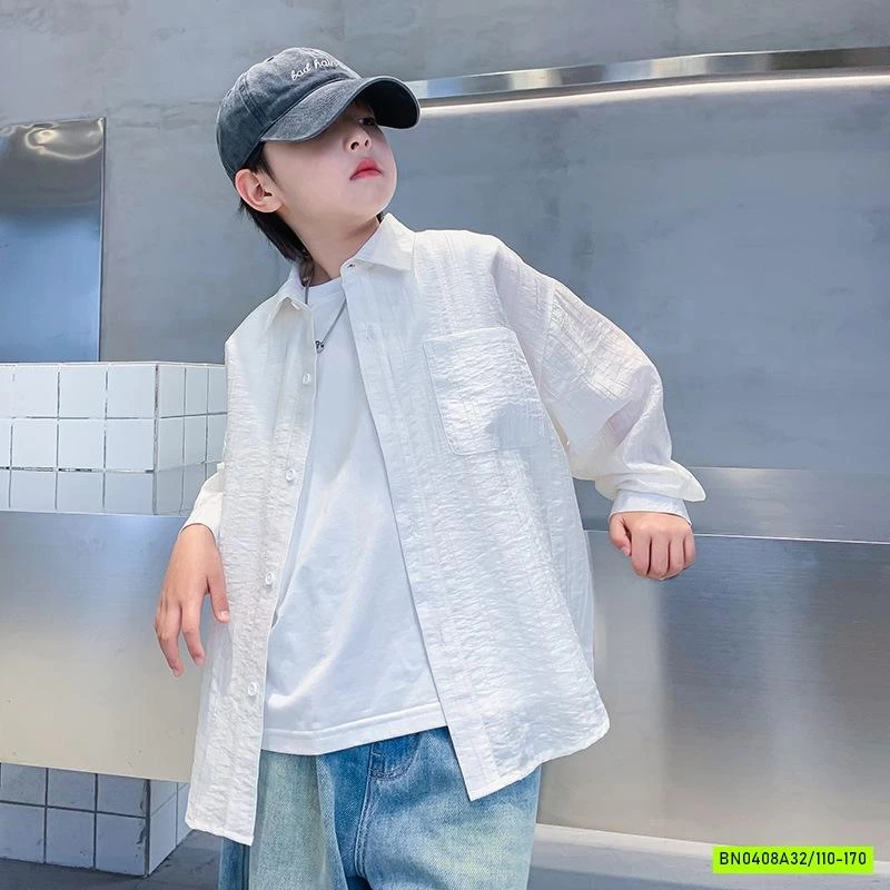 SƠ MI TRẮNG ĐŨI DÀI TAY HHBABY