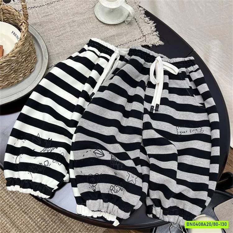 QUẦN NỈ KẺ NGANG BO GẤU