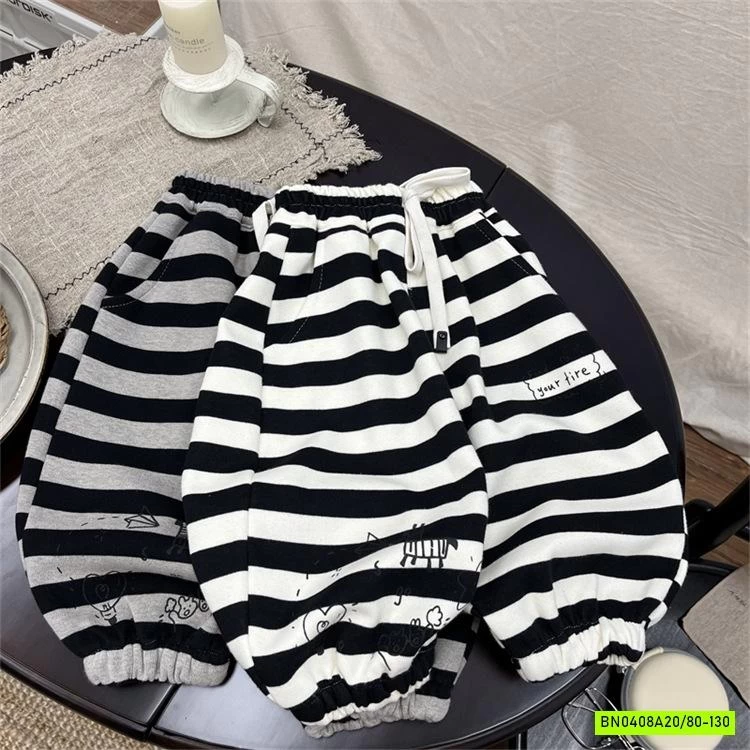 QUẦN NỈ KẺ NGANG BO GẤU