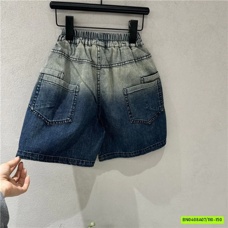 SHORT JEANS XANH LOANG MÀU