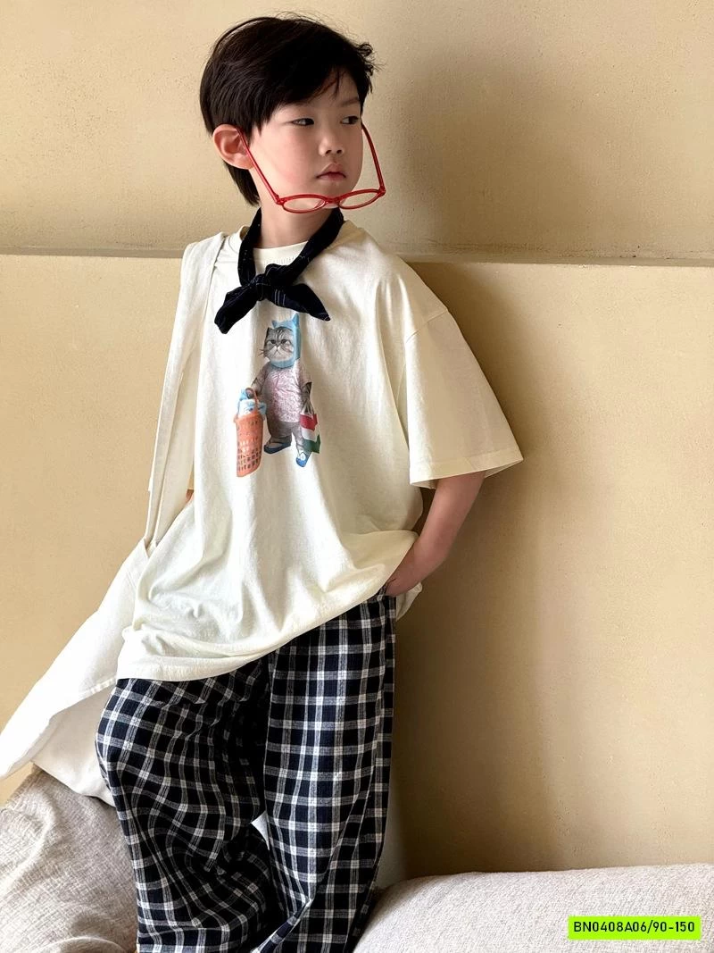 ÁO THUN CHÚ MÈO ĐỘI KHĂN