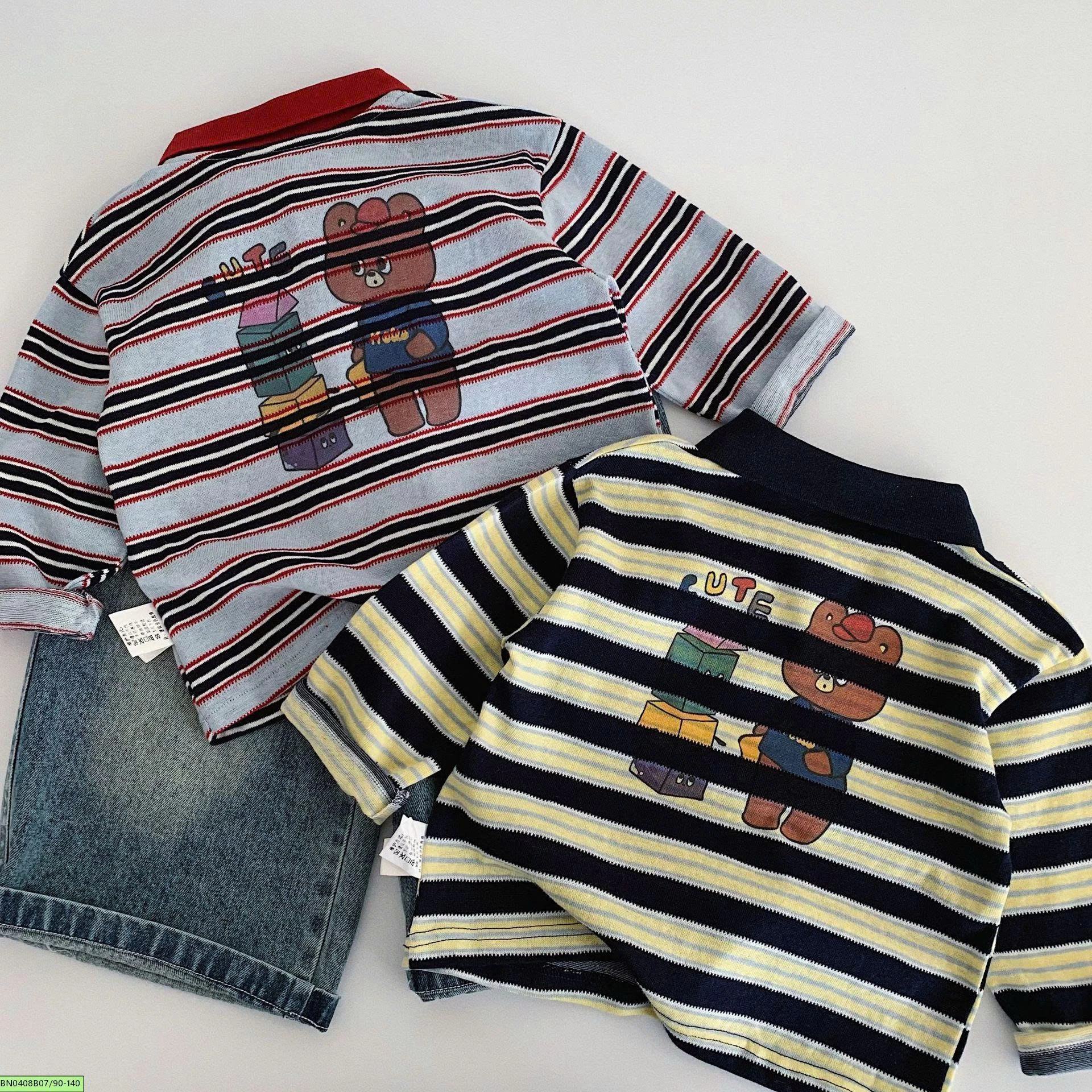 ÁO POLO KẺ NGANG PHỐI MÀU
