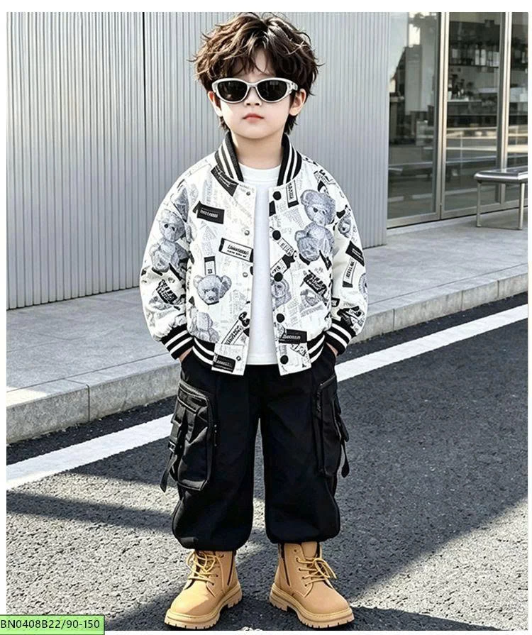 ÁO KHOÁC BOMBER IN HÌNH GẤU