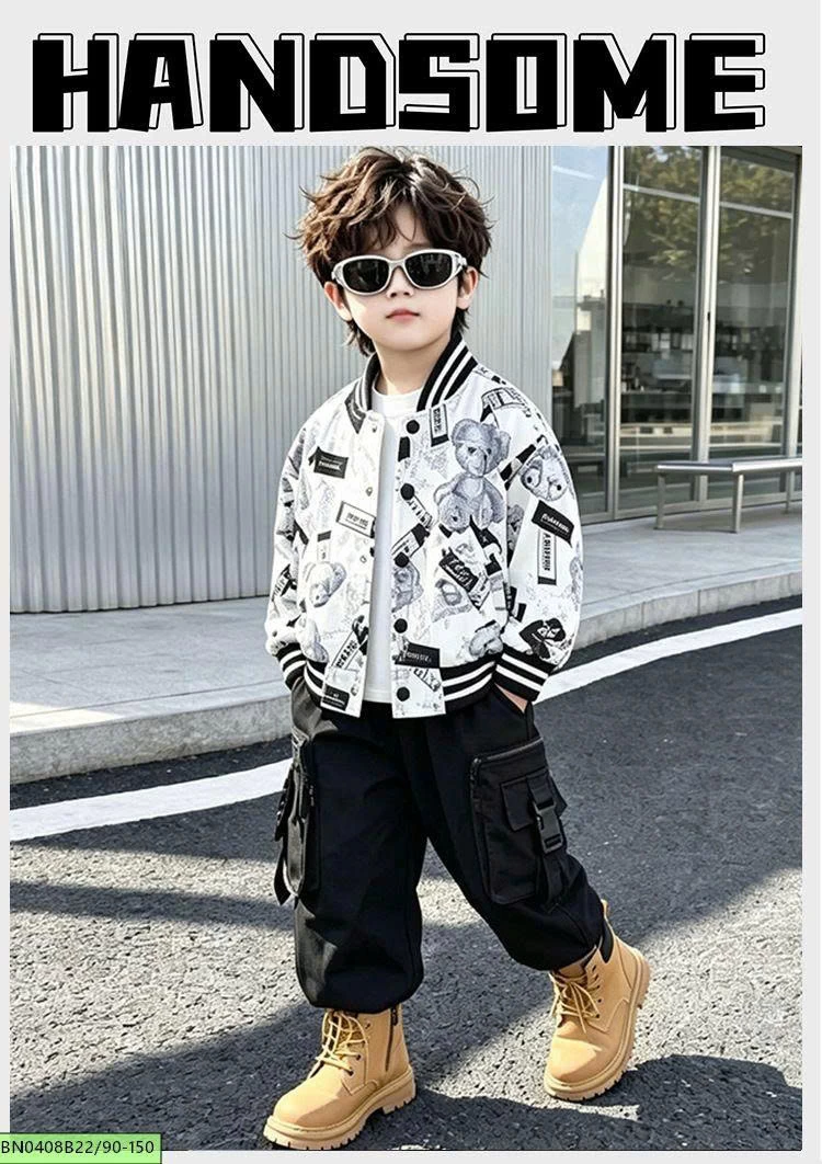 ÁO KHOÁC BOMBER IN HÌNH GẤU