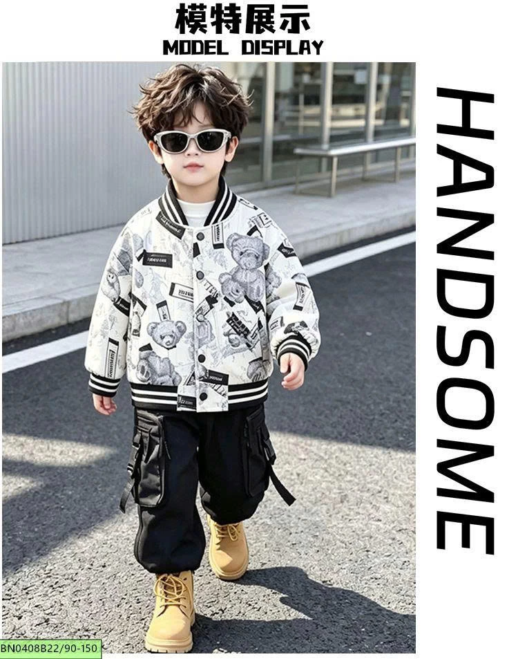 ÁO KHOÁC BOMBER IN HÌNH GẤU