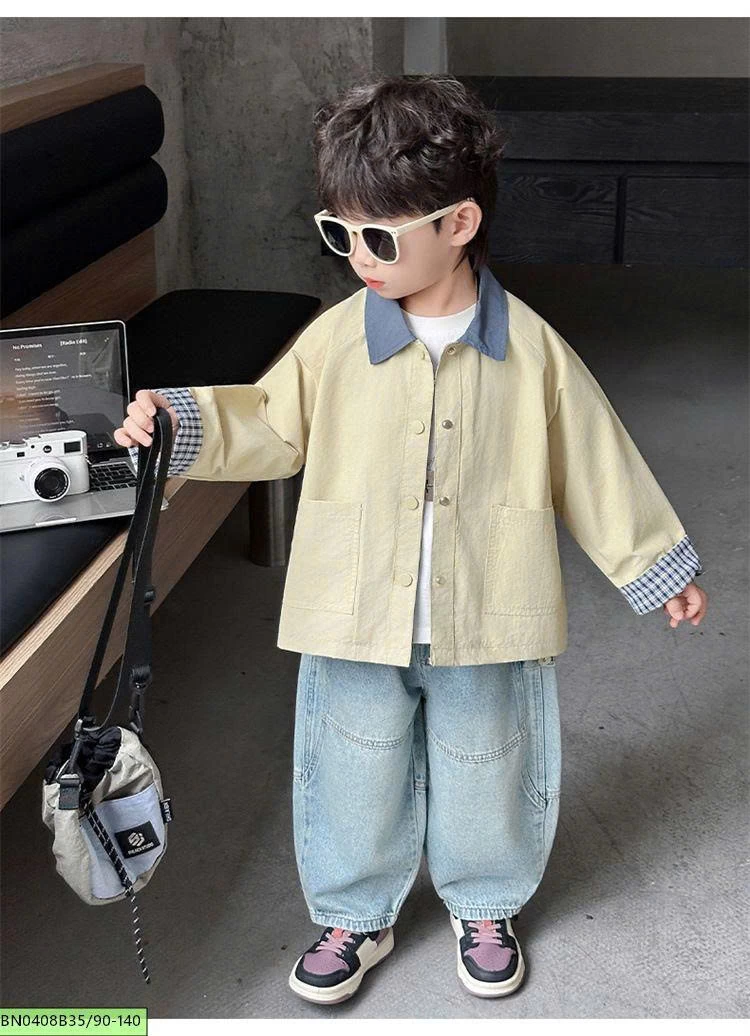 ÁO KHOÁC KAKI PHỐI CỔ