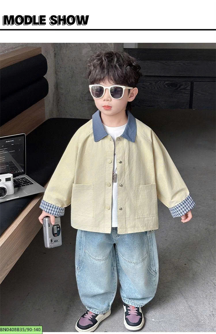 ÁO KHOÁC KAKI PHỐI CỔ