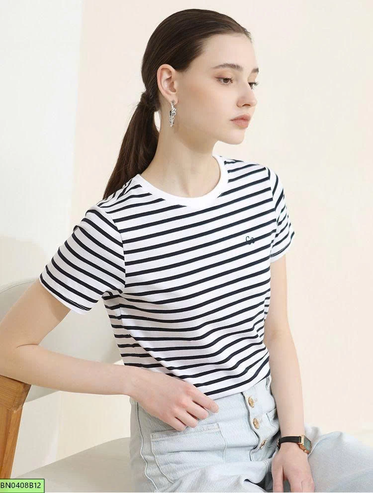 ÁO THUN CỔ TRÒN KẺ NGANG CANVAUS