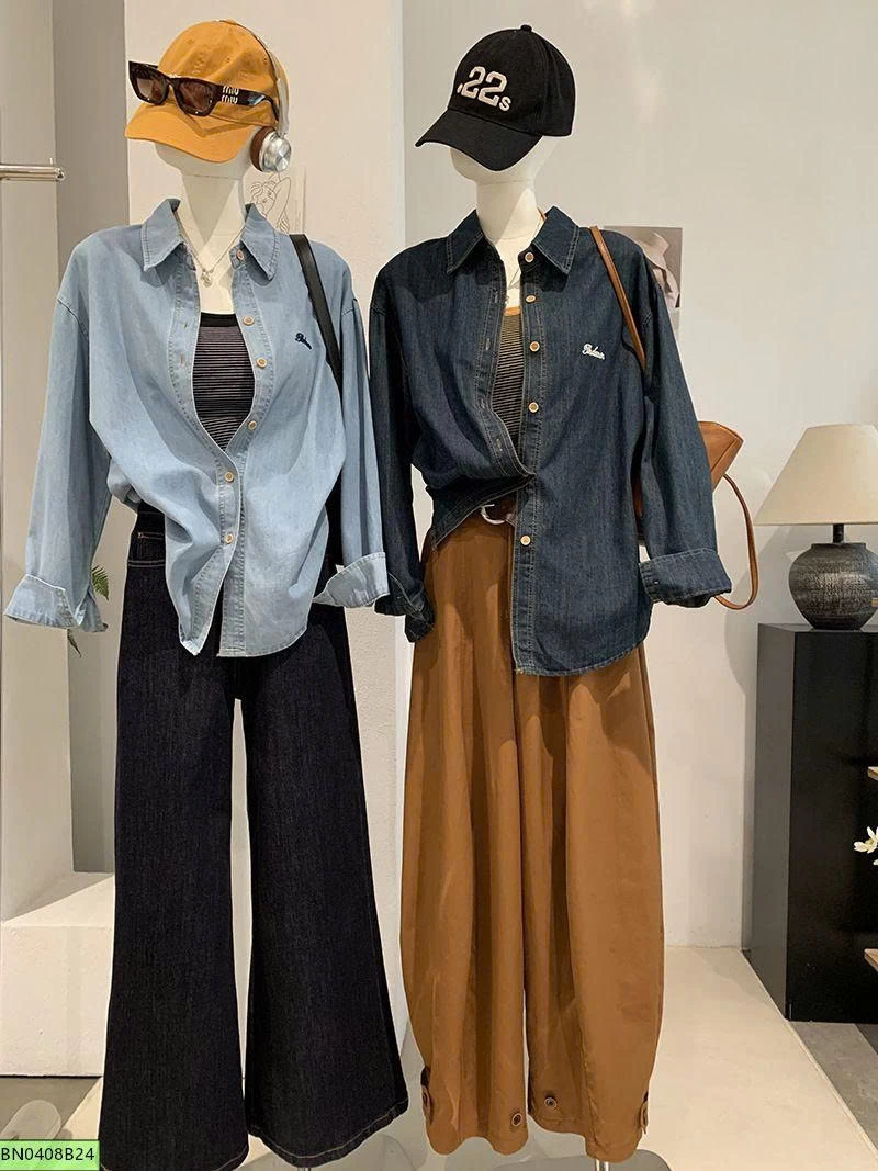 ÁO SƠ MI DENIM NỮ