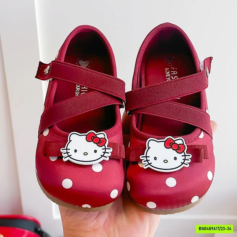 GIÀY BỆT MARY JANE CHẤM BI KITTY CHO BÉ