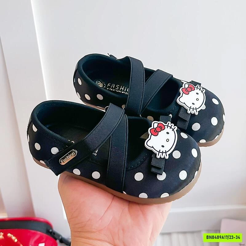 GIÀY BỆT MARY JANE CHẤM BI KITTY CHO BÉ