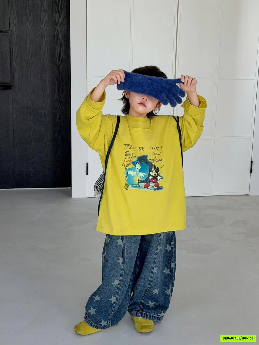 ÁO THUN XANH CHUỐI MIX JEANS NGÔI SAO