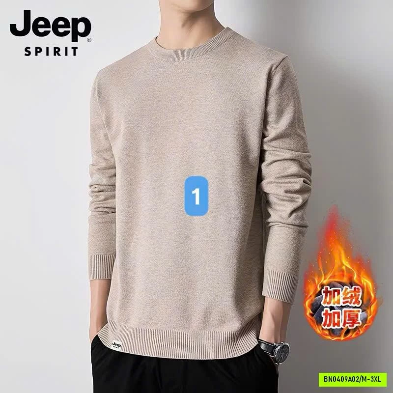 ÁO LEN DỆT KIM LÓT LÔNG CỪU NAM JEEP SPIRIT SA LE TRÁI MÙA