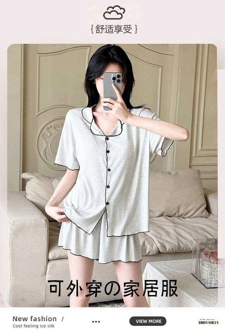 BỘ NGỦ COTTON CỘC TAY