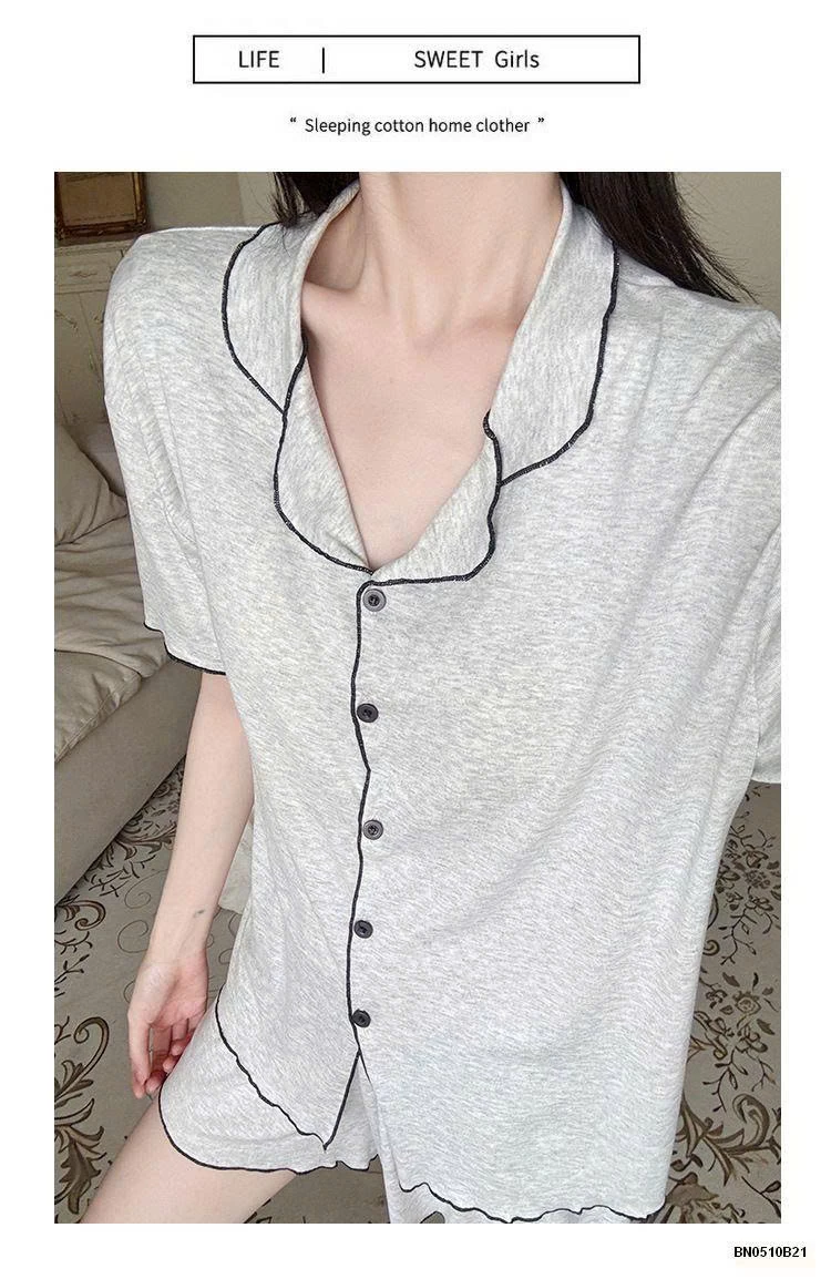 BỘ NGỦ COTTON CỘC TAY