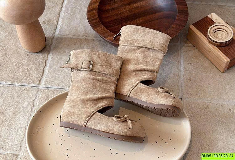 BOOT CỔ CAO NƠ XINH DA LỘN