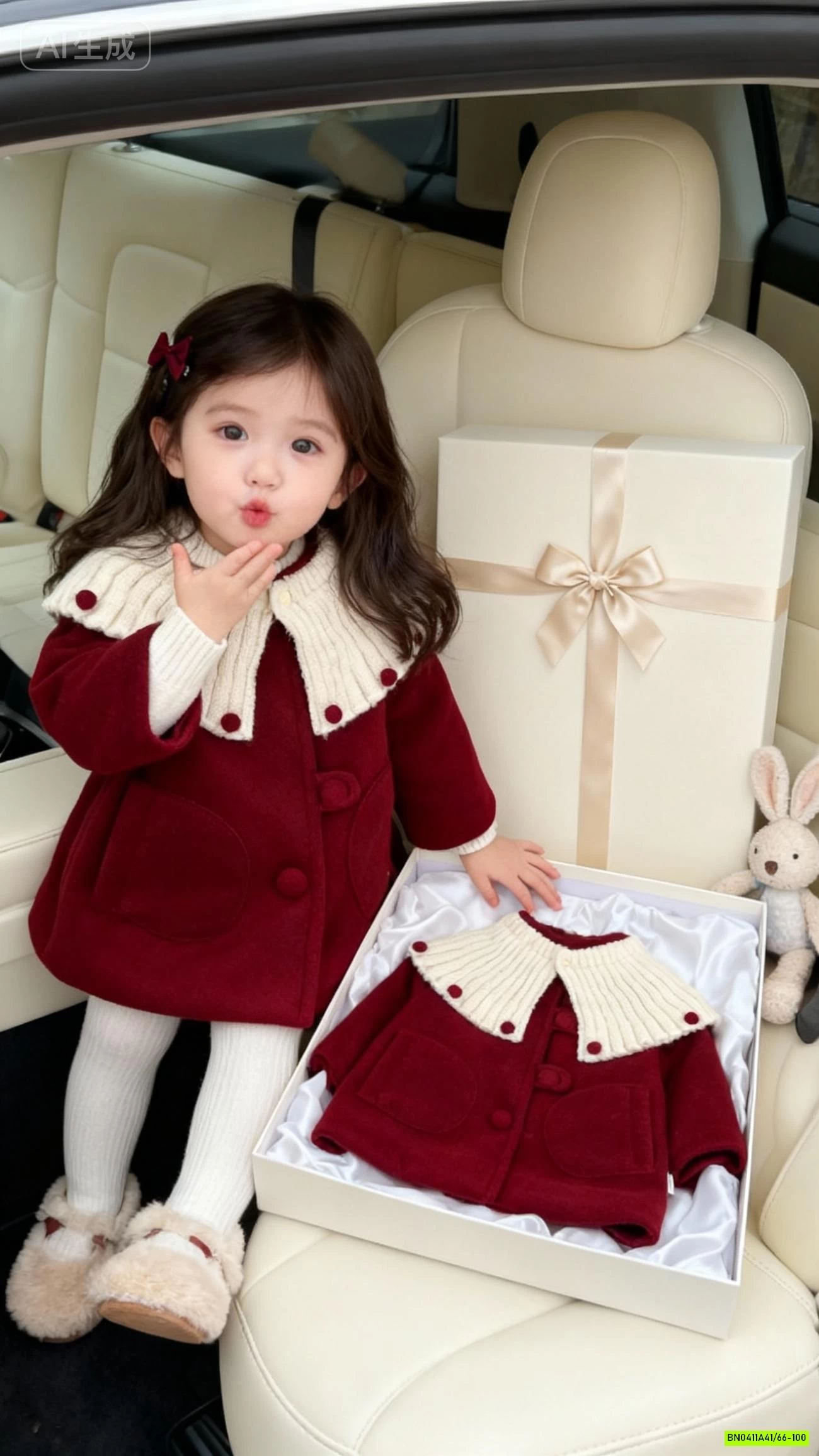 KHOÁC NỈ ĐỎ LÓT NHUNG KÈM CHOÀNG