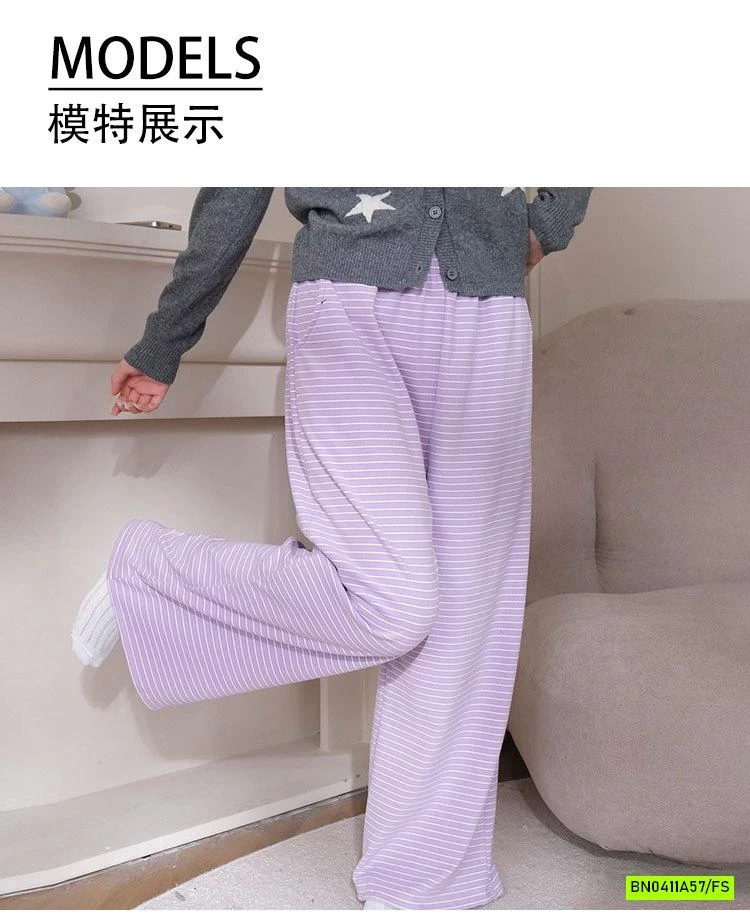 QUẦN NỈ SUÔNG KẺ MẶC NHÀ