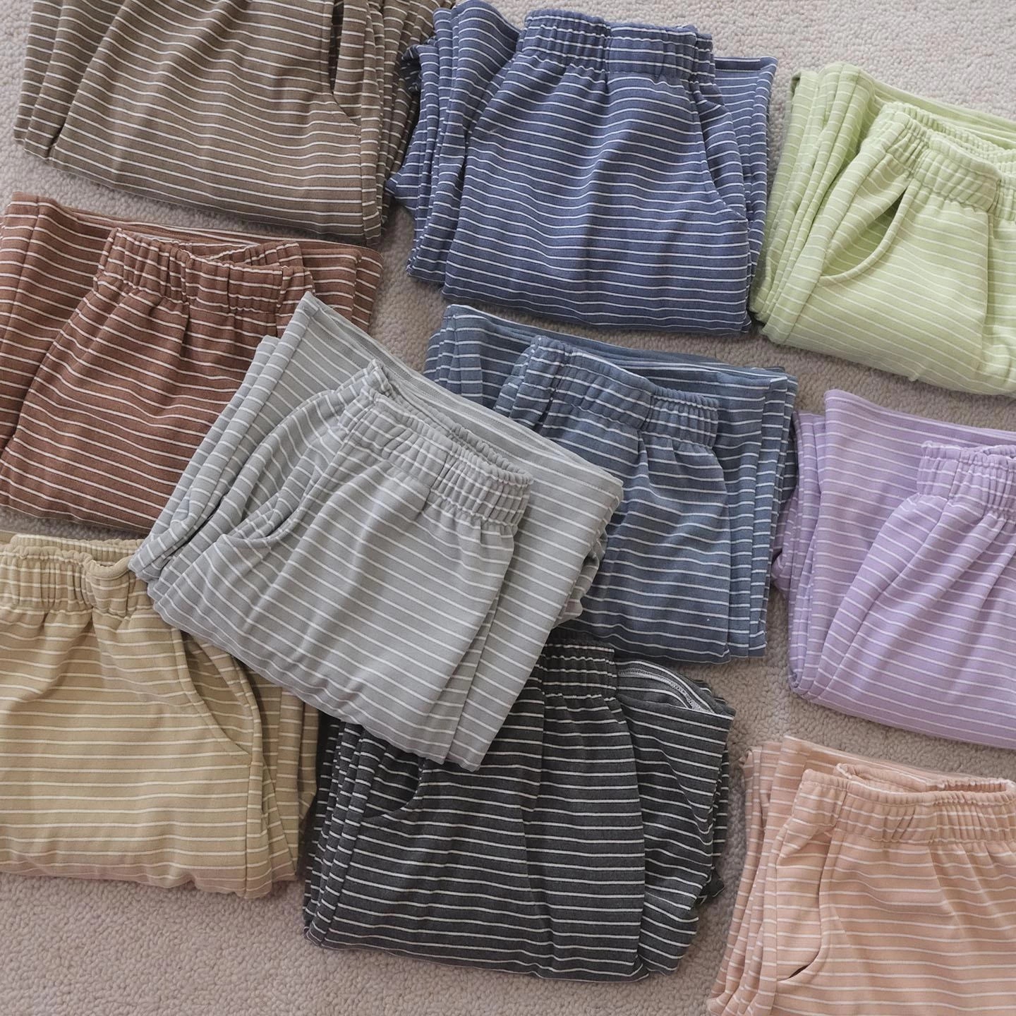 QUẦN NỈ SUÔNG KẺ MẶC NHÀ