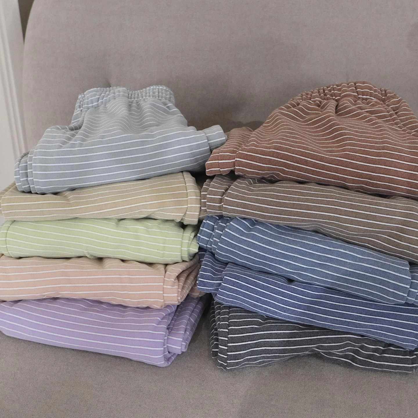 QUẦN NỈ SUÔNG KẺ MẶC NHÀ