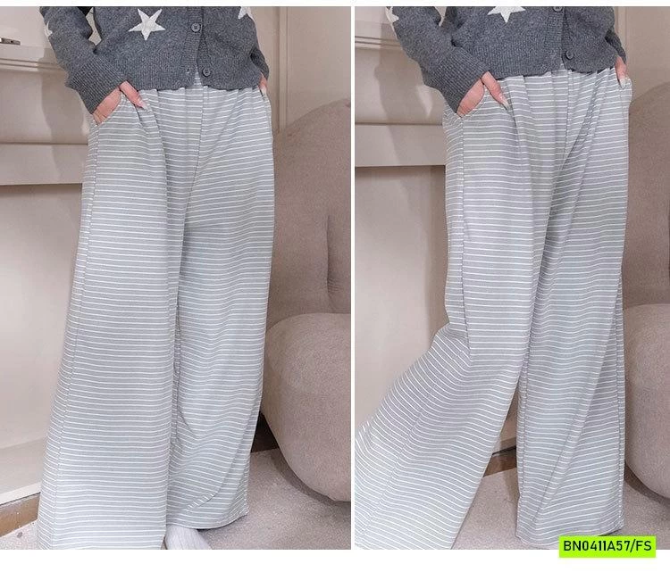 QUẦN NỈ SUÔNG KẺ MẶC NHÀ