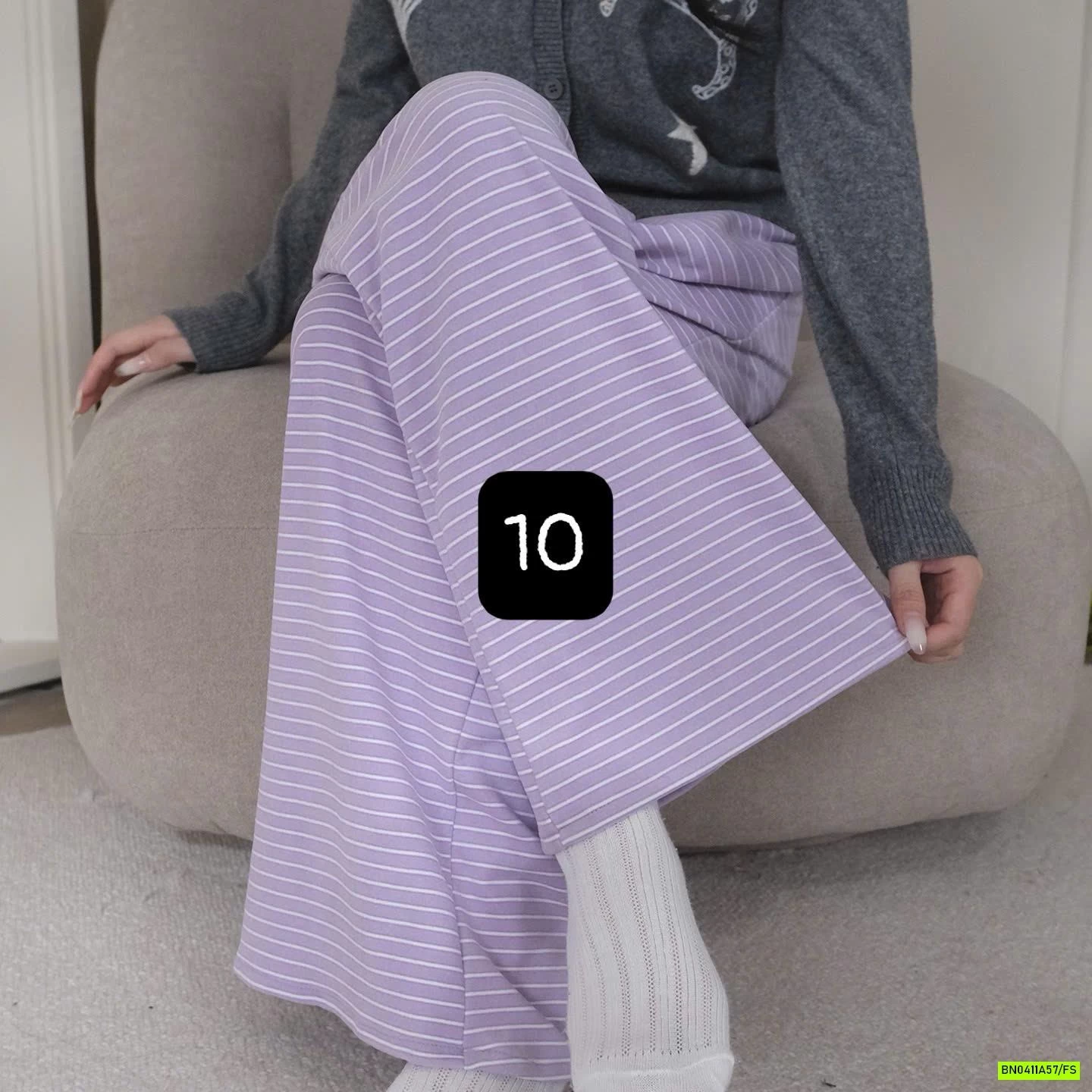 QUẦN NỈ SUÔNG KẺ MẶC NHÀ