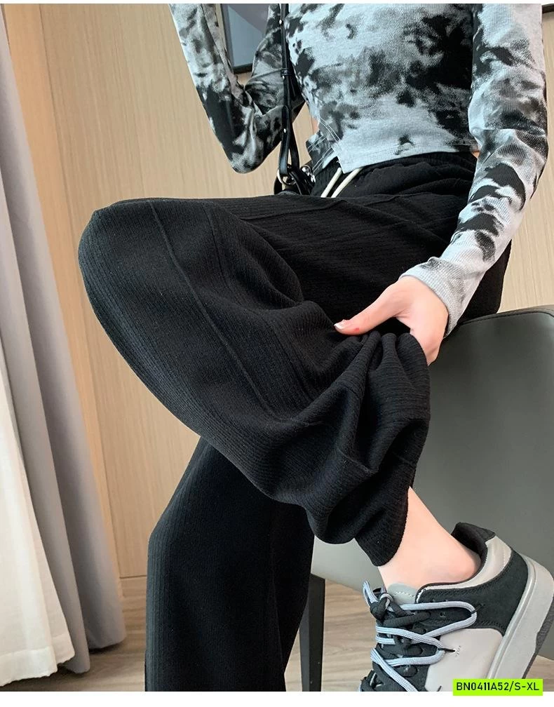 QUẦN NỈ SUÔNG GÂN TRƯỚC CẠP CHUN