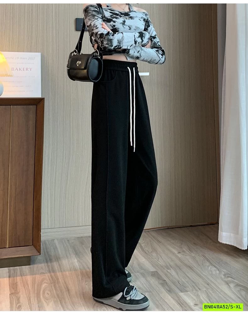 QUẦN NỈ SUÔNG GÂN TRƯỚC CẠP CHUN