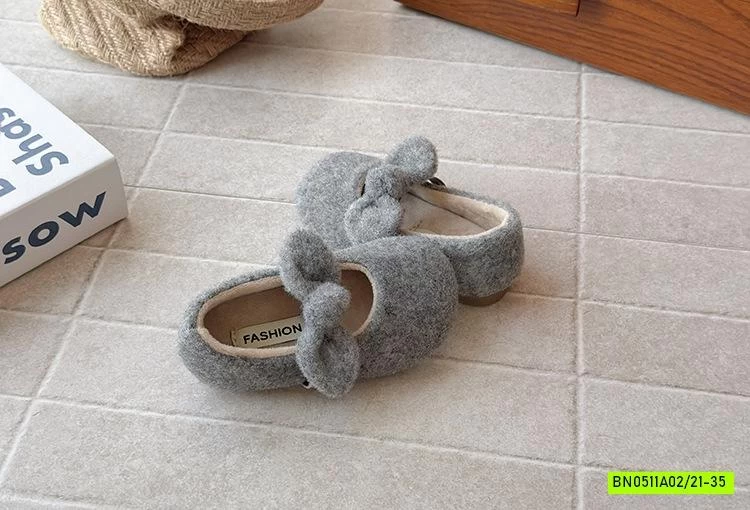 GIÀY BÚP BÊ DẠ LÔNG GẮN NƠ