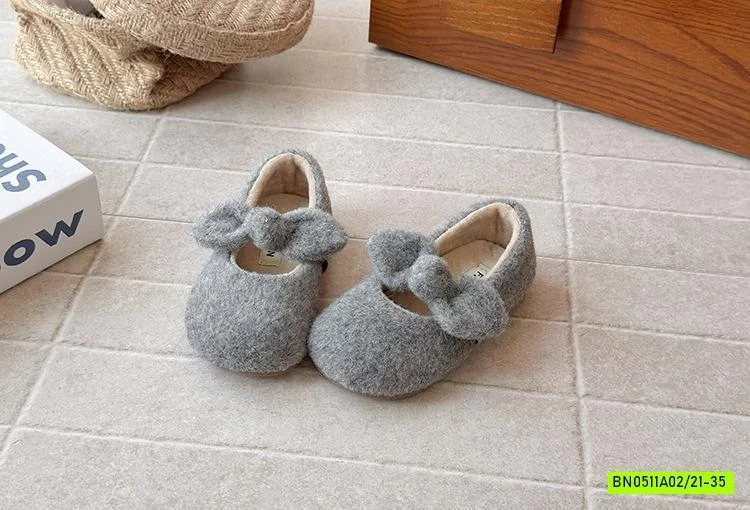 GIÀY BÚP BÊ DẠ LÔNG GẮN NƠ