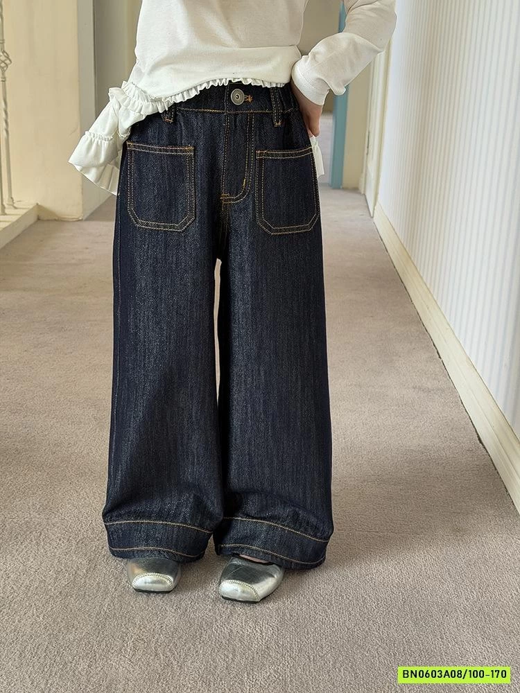 JEANS SUÔNG CHỈ NỔI 26A074 AMBB