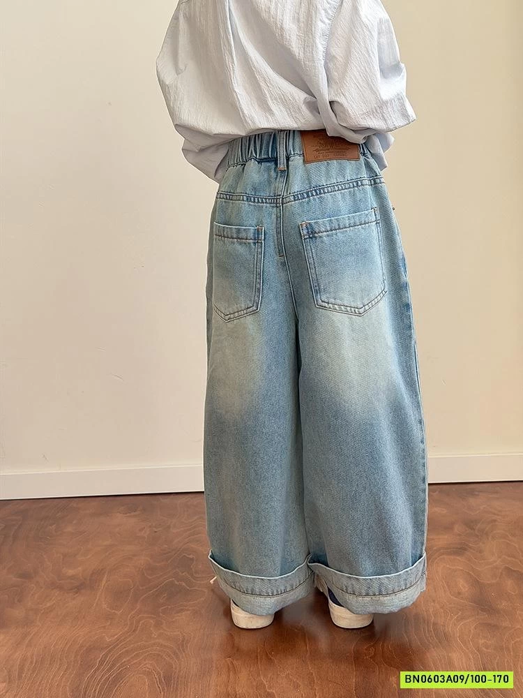 DENIM SUÔNG GẤP GẤU 26A023 AMBB