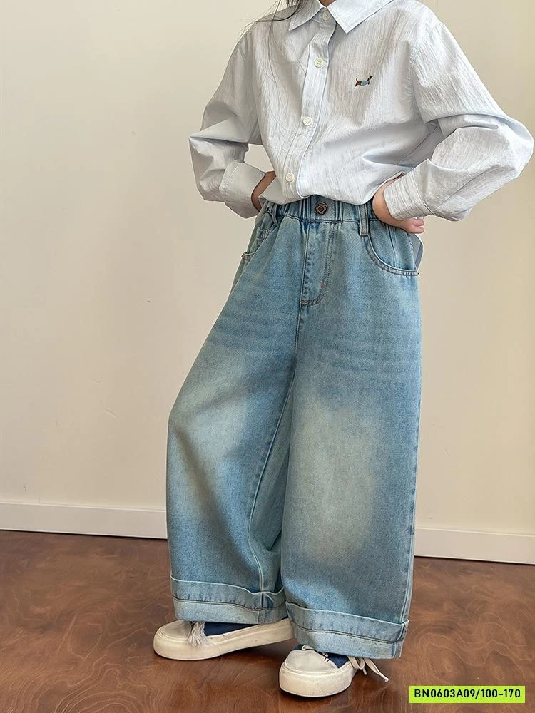 DENIM SUÔNG GẤP GẤU 26A023 AMBB