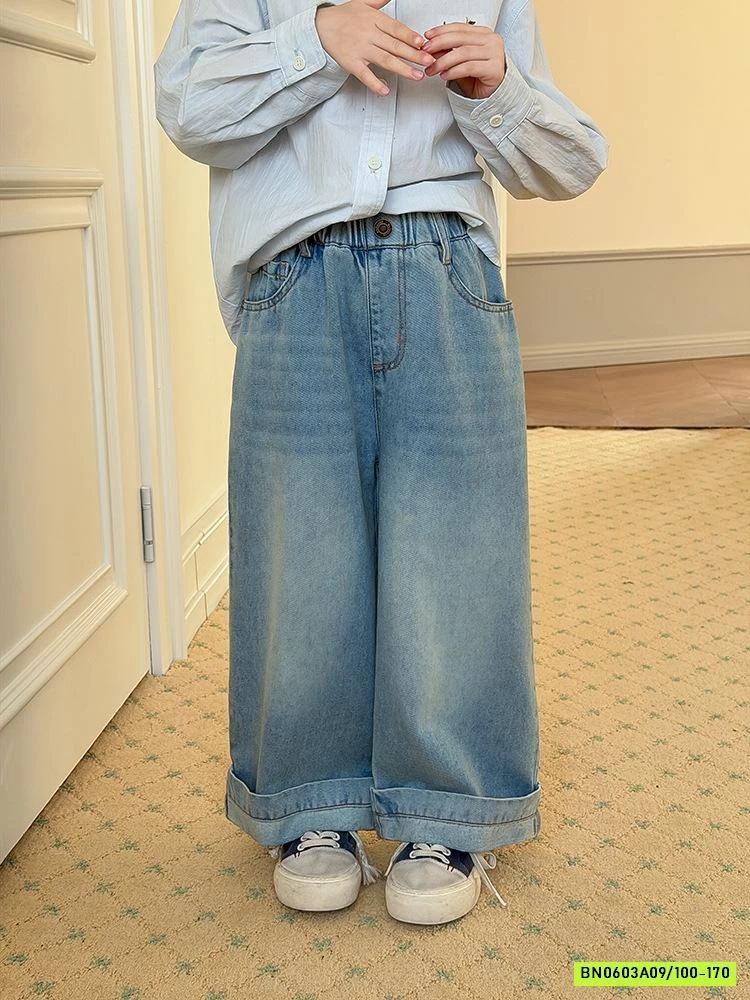 DENIM SUÔNG GẤP GẤU 26A023 AMBB