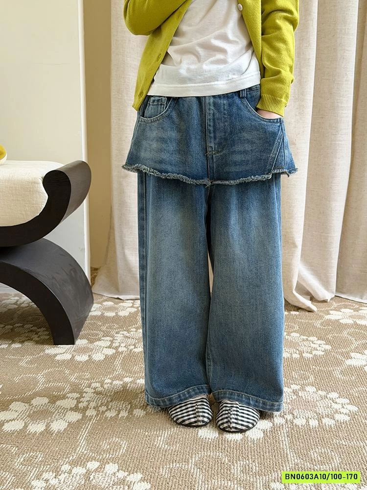 JEANS BAGGY GIẢ 2 LỚP RÁCH 26A034 AMBB