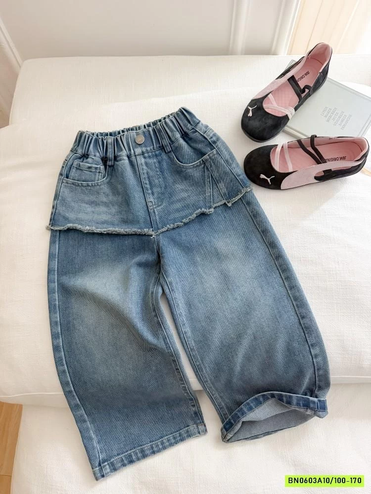 JEANS BAGGY GIẢ 2 LỚP RÁCH 26A034 AMBB