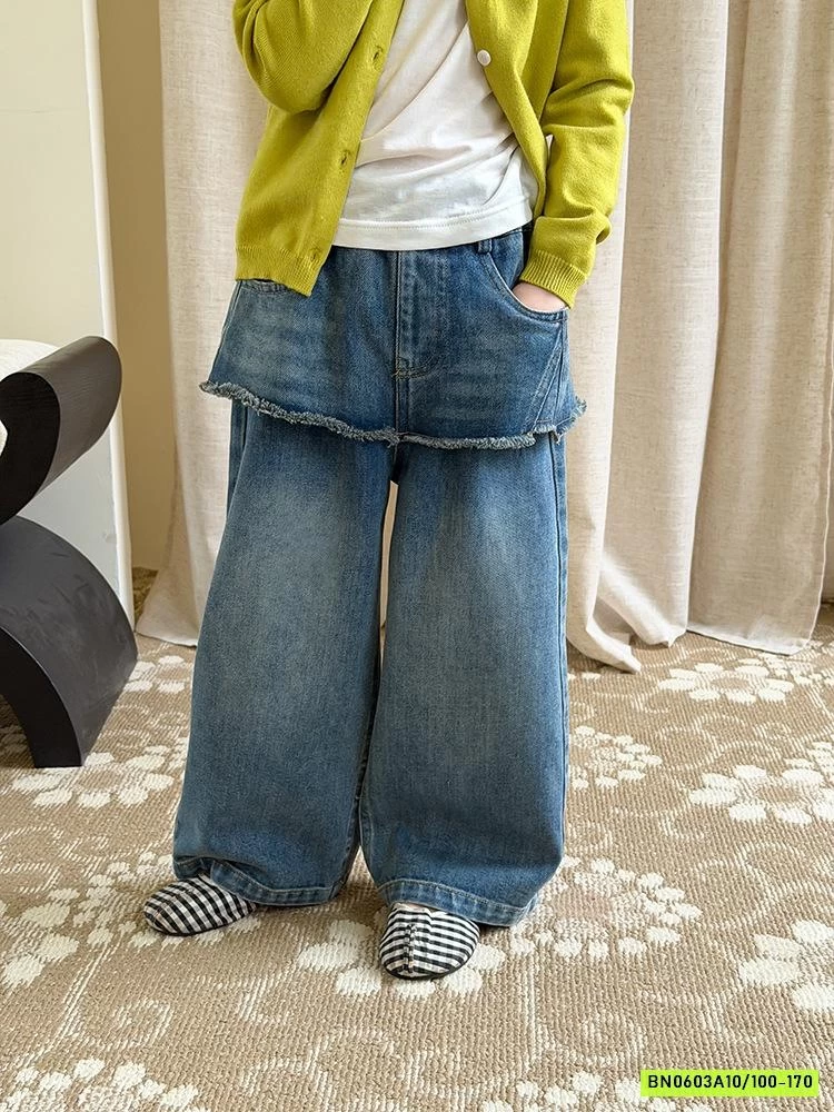 JEANS BAGGY GIẢ 2 LỚP RÁCH 26A034 AMBB