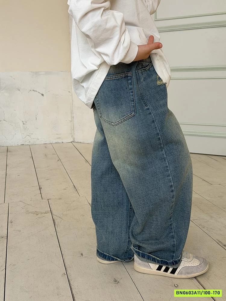 JEANS BAGGY RÁCH GỐI 26A145 AMBB