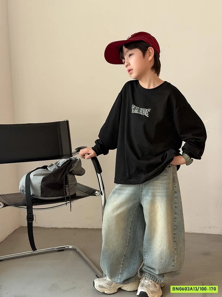 JEANS BAGGY GÂN RÁCH 26A133 AMBB