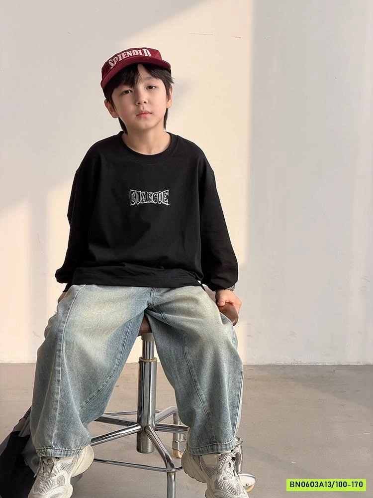 JEANS BAGGY GÂN RÁCH 26A133 AMBB