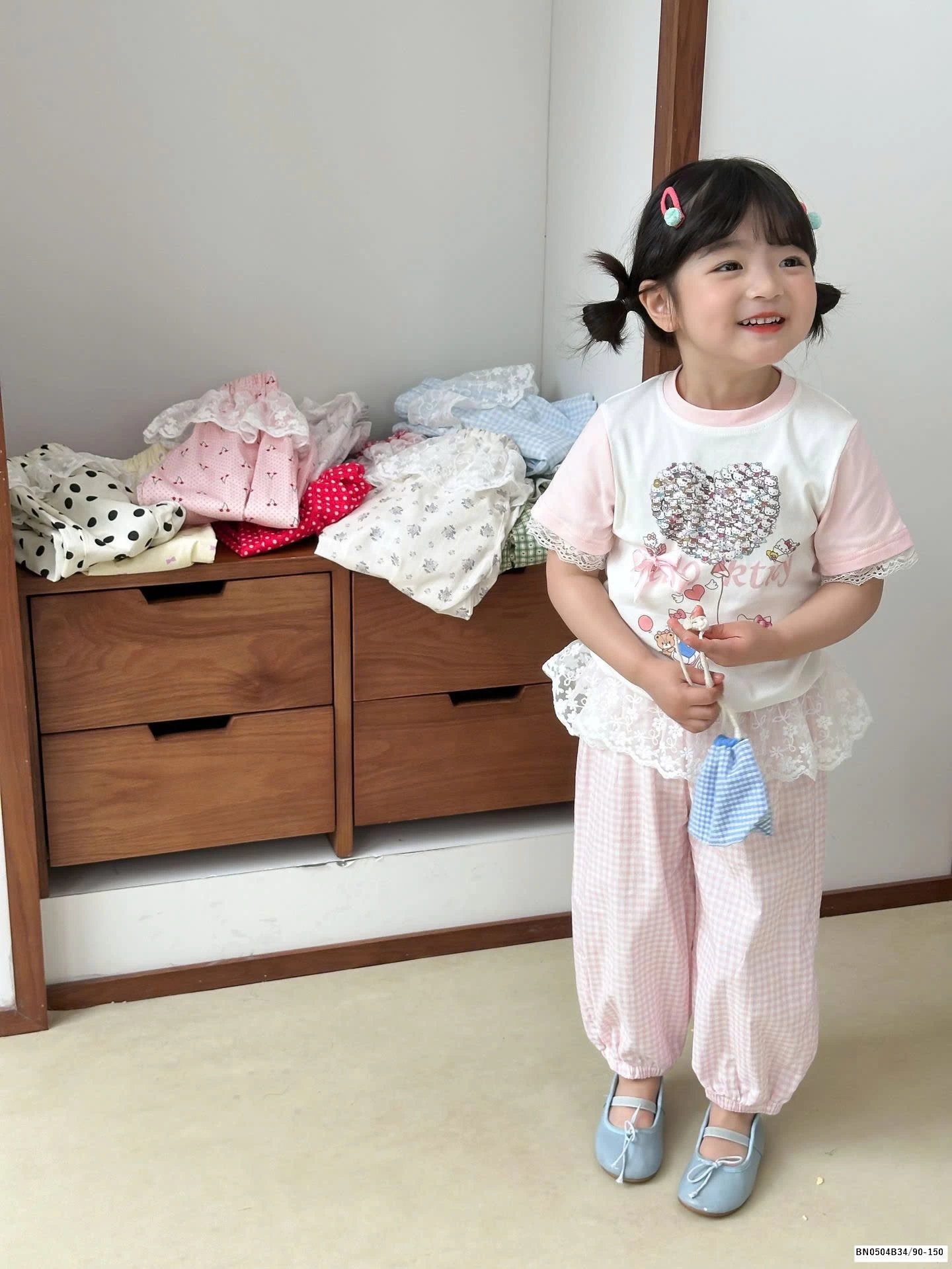 QUẦN BO GẤU MIX REN