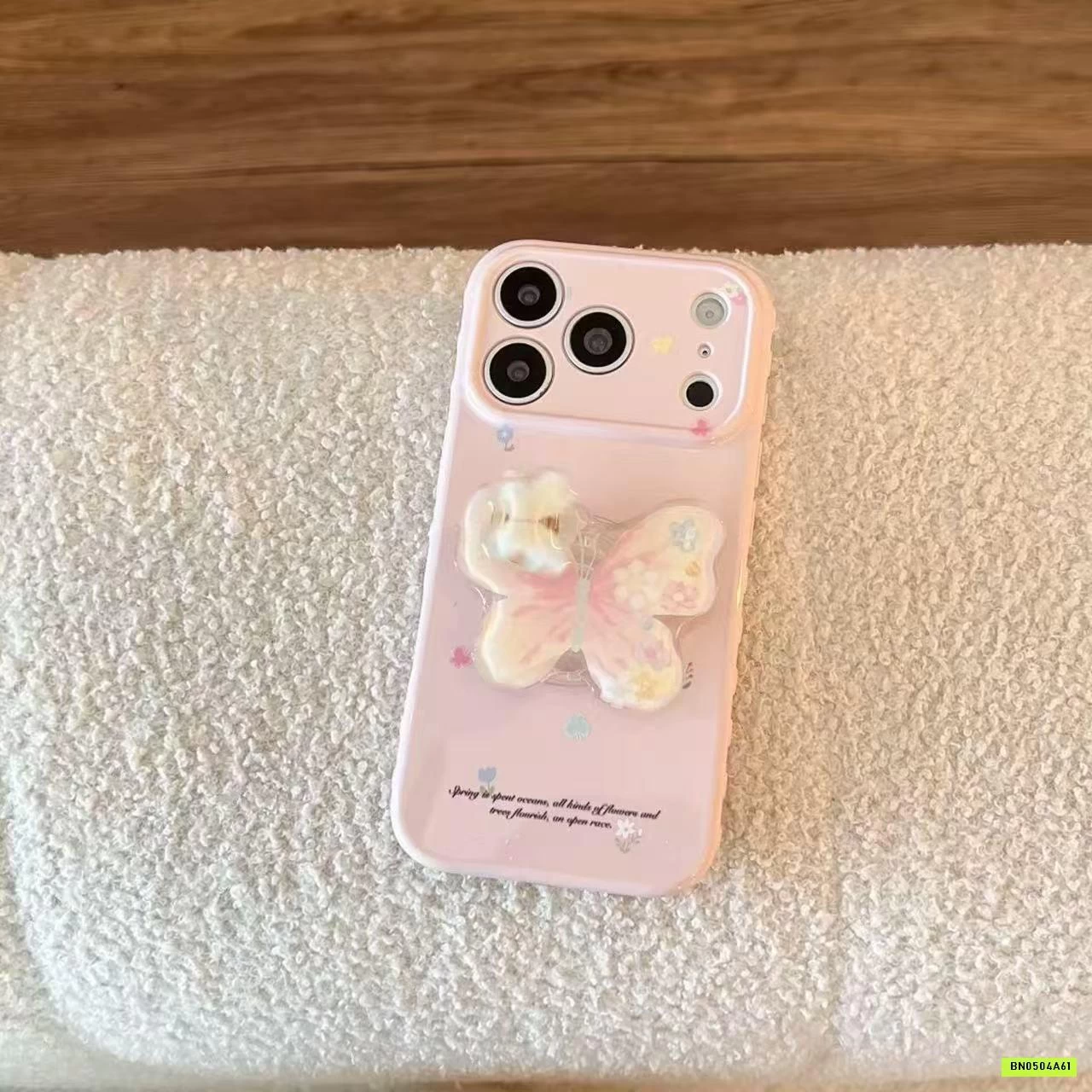 ỐP IP TONE HỒNG BƯƠM BƯỚM