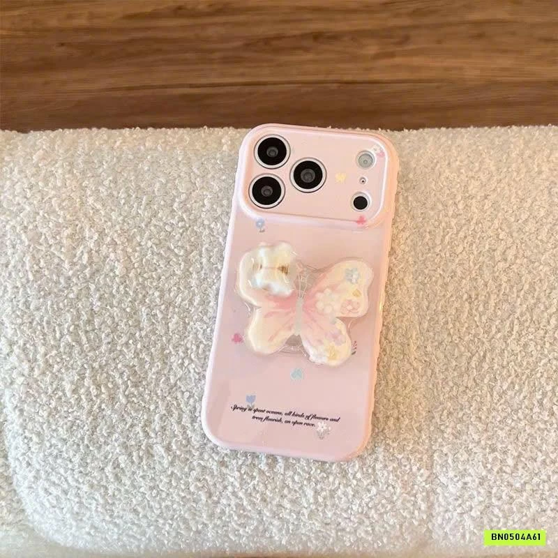 ỐP IP TONE HỒNG BƯƠM BƯỚM