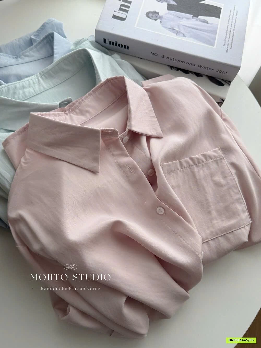 SƠ MI DÀI TAY TRƠN MÀU MOJITO