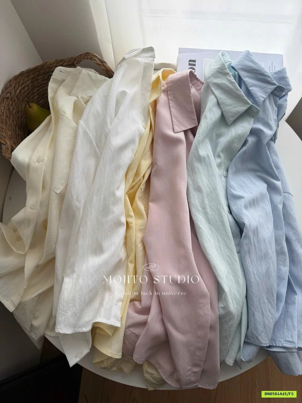 SƠ MI DÀI TAY TRƠN MÀU MOJITO