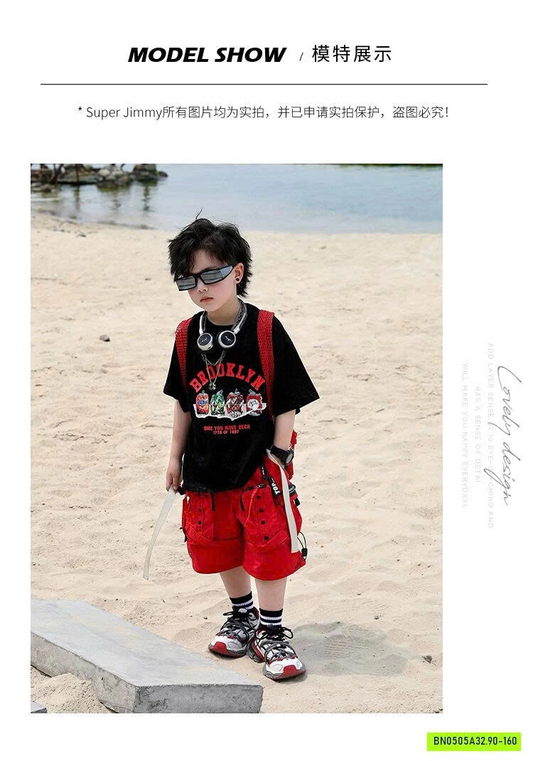 SHORT ĐỎ TÚI HỘP CÁ TÍNH JIMMY