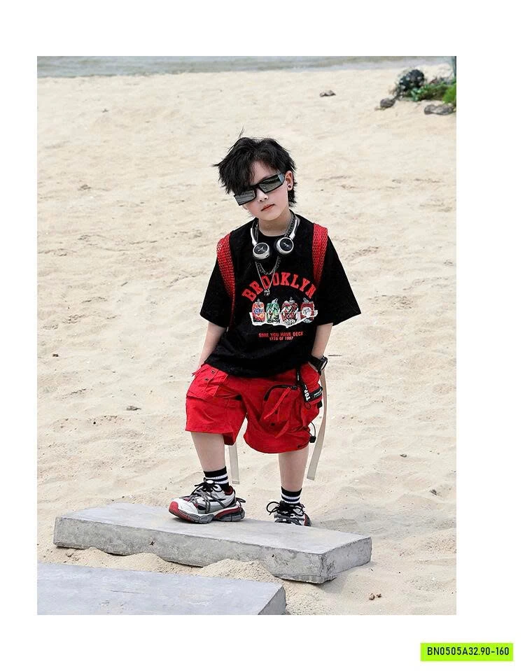 SHORT ĐỎ TÚI HỘP CÁ TÍNH JIMMY