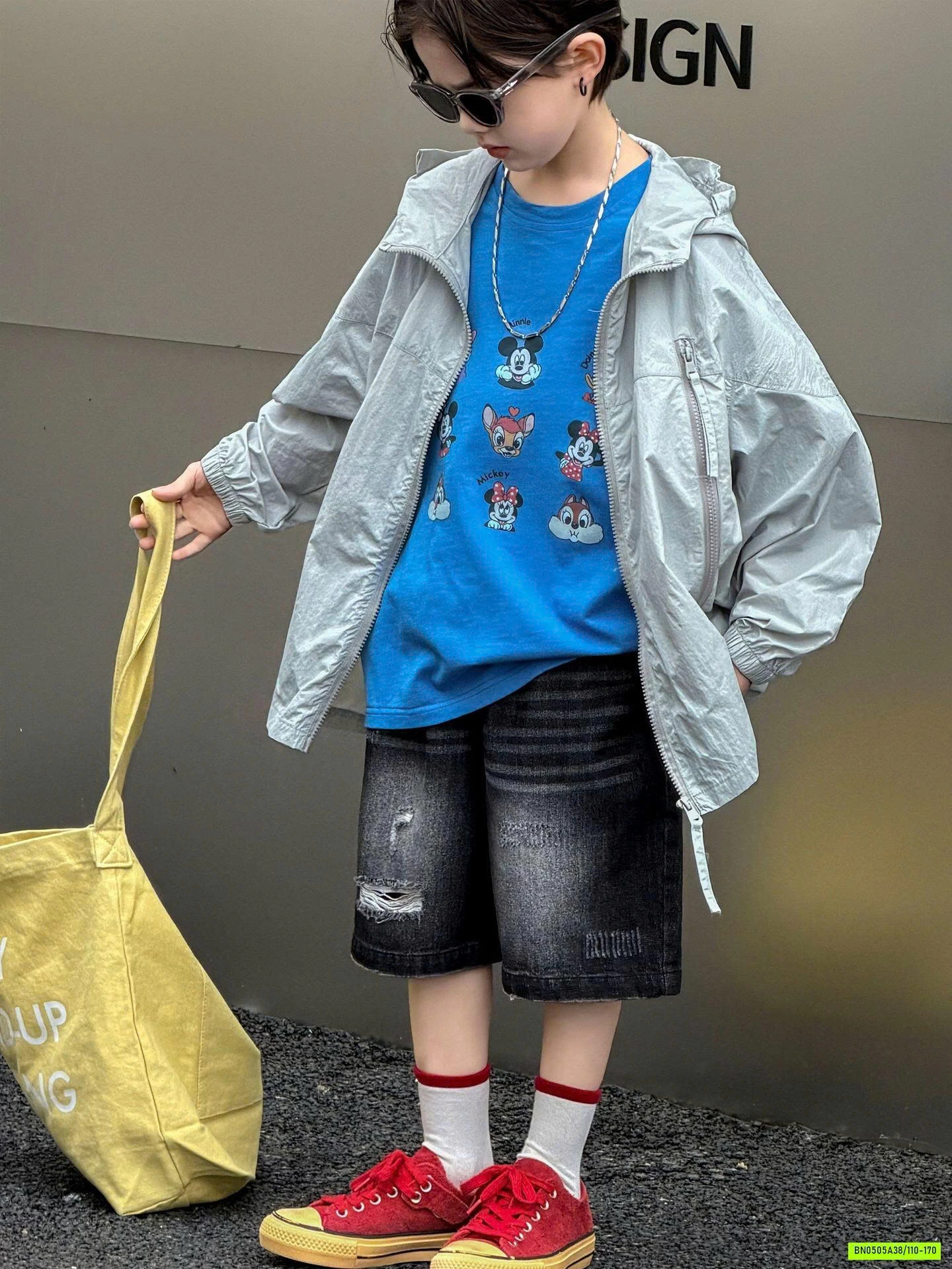 SHORT JEANS ĐEN BẠC GỐI HANYA