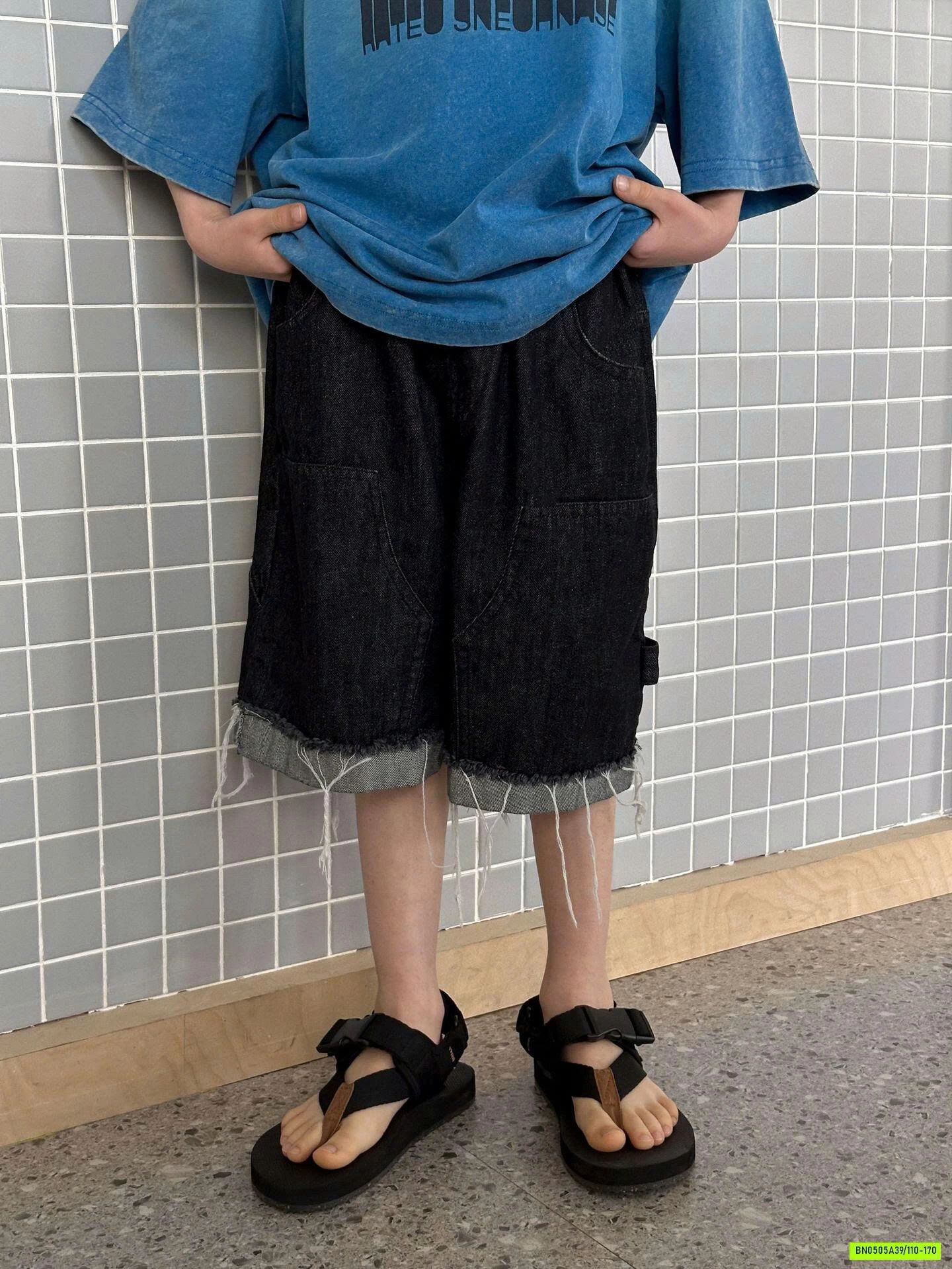 SHORT DENIM GẤP GẤU TUA RUA HANYA